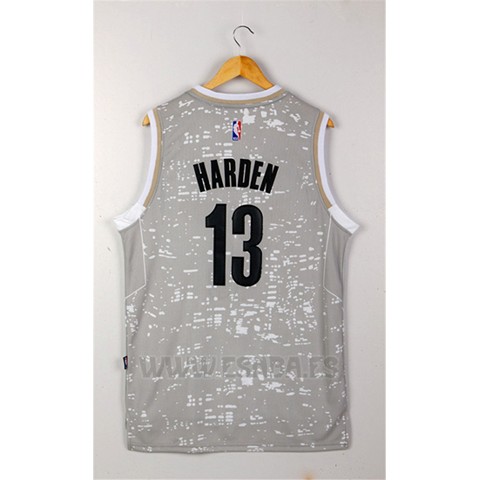 Camiseta Luces De La Ciudad Houston Rockets James Harden #13 Gris